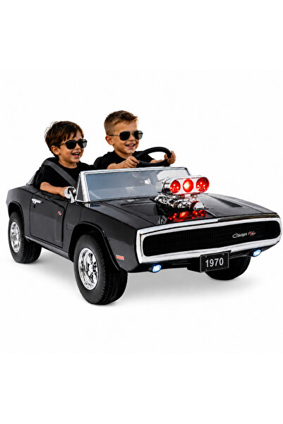 LeanToys Masinuta electrica pentru copii Dodge Charger R/T Black, motor 2x200...