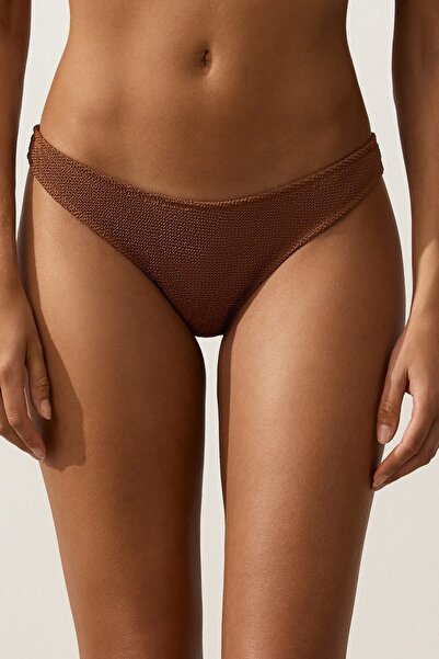 Oysho Crinkle kumaş U kesim orta bel bikini altı