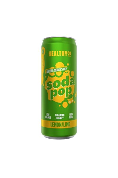 HealthyCo Soda Pop Carbonated Drink with Lemon and Lime flavor (with prebioti...