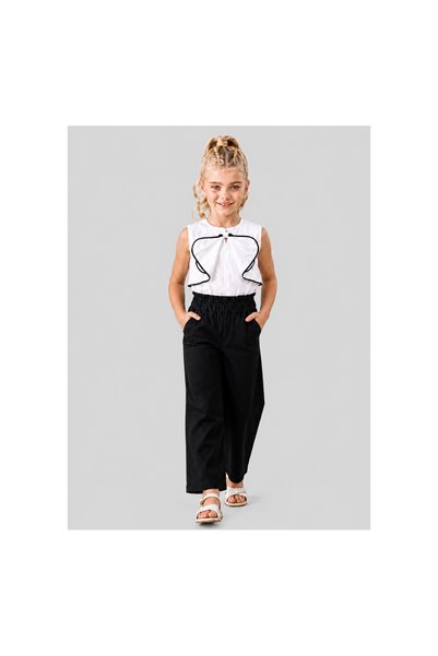 JABBER Girls' Shawl Collar Design Woven Set