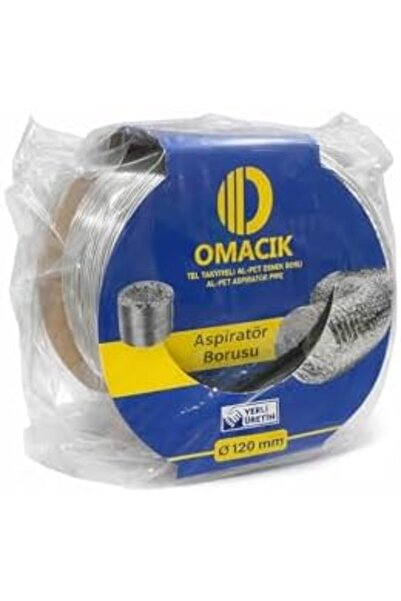 Yıldızan bgm shop Tel Takviyeli Al-Pet Esnek Aspiratör Borusu, 120 mm Çap, Gü...