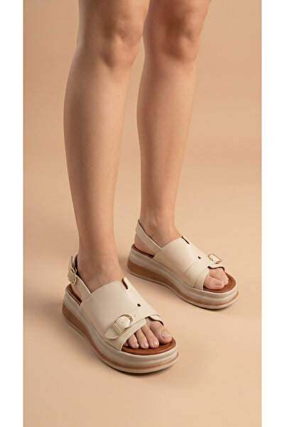 Moda Lime High-Heeled Ankle Buckle Women's Summer Sandals with Gold Buckle De...