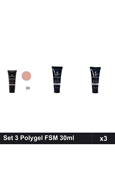 FSM Set 3 Polygel 30ml - Nr.30, Nr.17, Nr.23 - Constructie Unghii