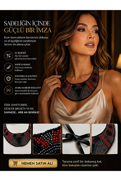 Special design sand bead collar necklace