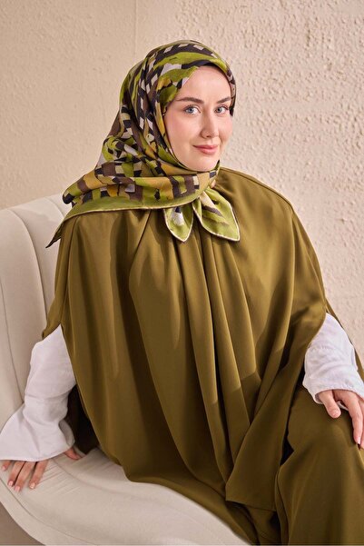 Silk Home Twill Silk Scarf Stripe Pistachio Green
