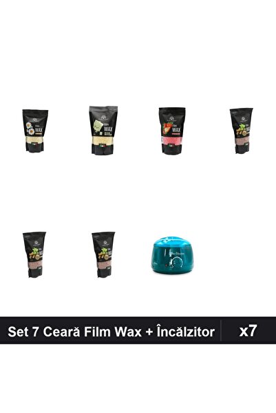 global fashion Set 7 Ceară Epilare Film Wax 450g + Încălzitor ProWax - Musete...
