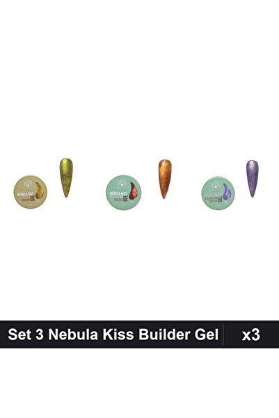 global fashion Set 3 Nebula Kiss Builder Gel 15g - Nr.14, Nr.12, Nr.09