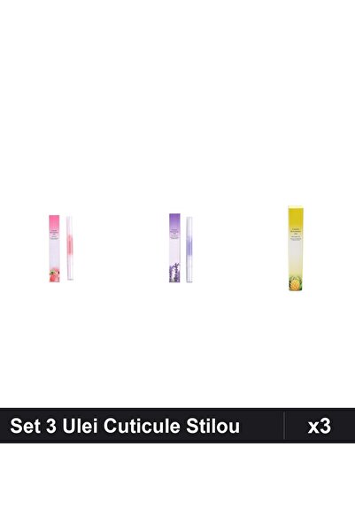 NAİLS Set 3 Ulei Cuticule Tip Stilou - Peach, Lavanda, Ananas - Ingrijire Unghii
