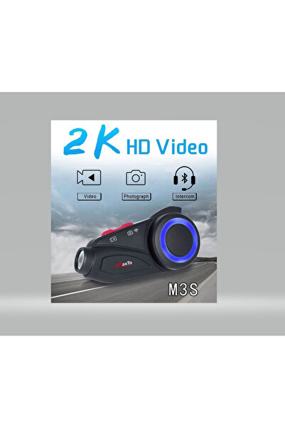 zerzembe Maxto M3S Serisi 2k Fhd 1440P Kameralı Intercom Motosiklet Kask Inte...
