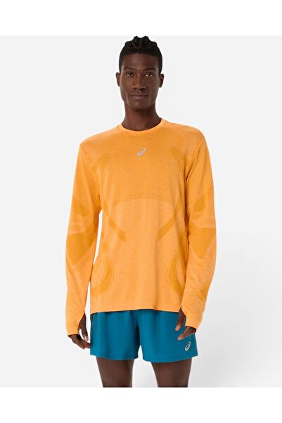 Asics ROAD SEAMLESS LS TOP Erkek Sarı Uzun Kollu Tshirt 2011D356-800