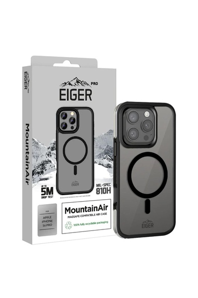 EIGER Husa Pro MountainAir MagSafe iPhone 16 Pro Negru