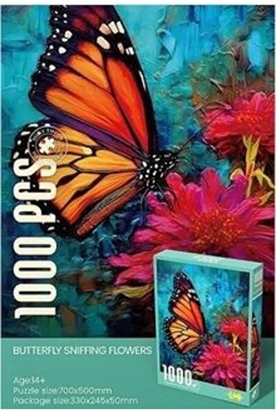 adar Puzzle 1000 fluture pe flori