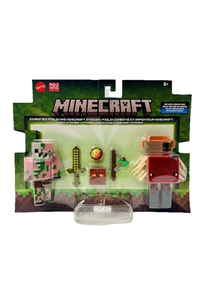 Mattel Games Figurine Minecraft pachet de 2 + accesorii JCN56