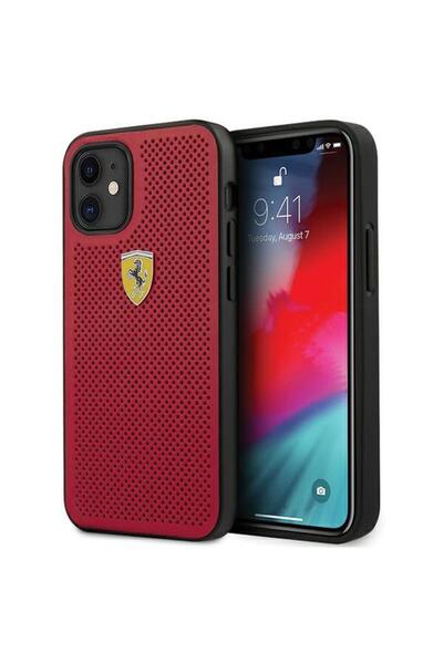 Ferrari Husă On Track Perforated pentru iPhone 12 mini - roșie