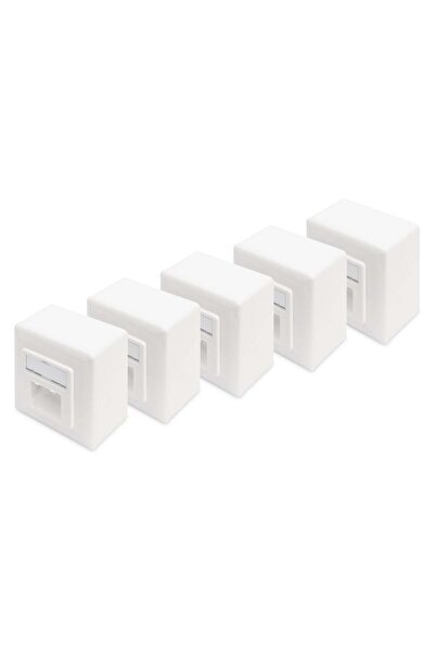Digitus Aufputzdose Cat6 2xRJ45 geschirmt 5er Set weiss