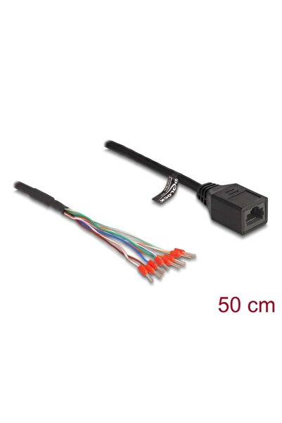 DELOCK Cablu RJ45 mamă la conector cu fire Cat.5e, 50cm, rezistent.