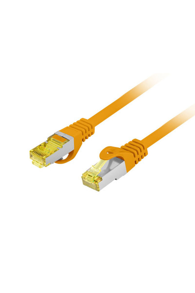 Lanberg Patchcord S/FTP kat.6A 5m LSZH CU fluke passed pomara≈Ñczowy