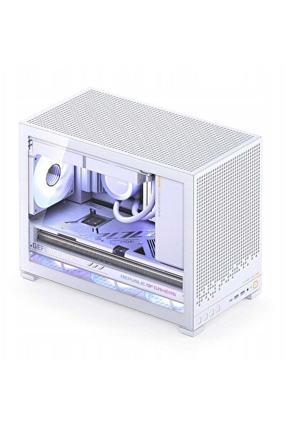 jonsbo D32 PRO Alb Carcasă PC, Mini Carcasă, mATX, Sticlă securizată - albă