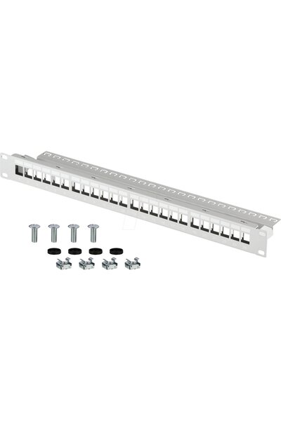 EFB Panou de distribuție patch panel 19 inch 1U, 24 porturi