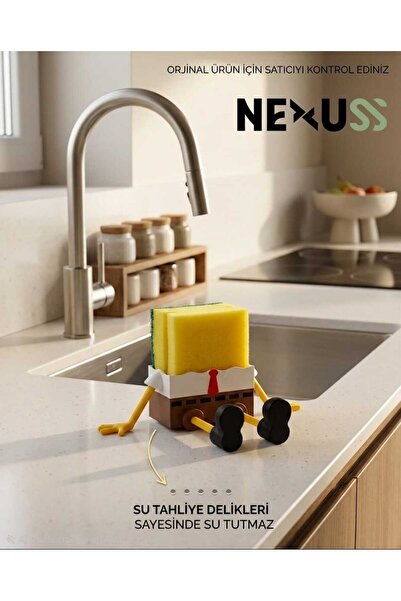 NEXUSS DESIGN Spongebob Sponge Holder |   Sink Organizer Kitchen Organizer De...
