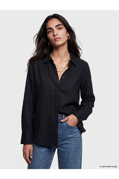 LC Waikiki Esvab • Modern & Distinctive Loose Fit Women's Linen Shirt