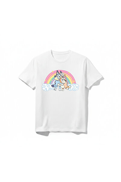 URBANTRENDSTORE Bluey Rainbow prilagođeni dizajn unisex majica za devojčice i...
