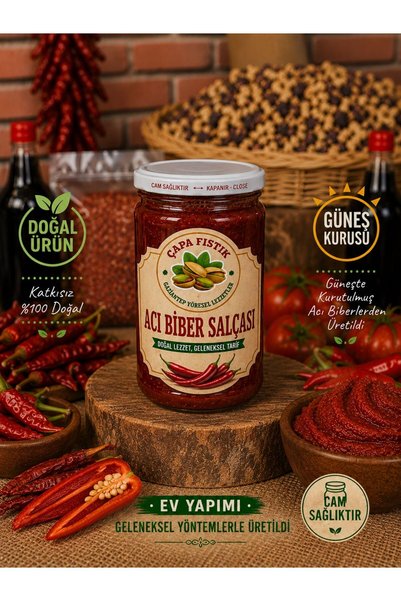 Çapa Baharat Biber Salçası Acı- Gaziantep Ev Yapımı Güneş Kurusu (700 g)