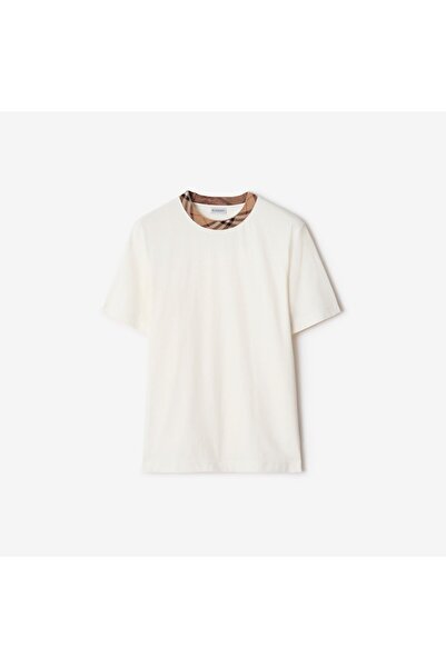 Beymen Collection Ekose Kenarlı Pamuklu Tişört