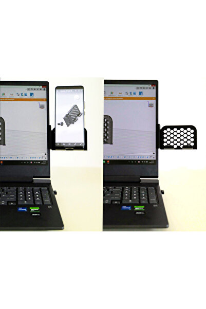Printona Universal Laptop Side Headphone-Pen Holder-Phone Holder – Screen Edg...