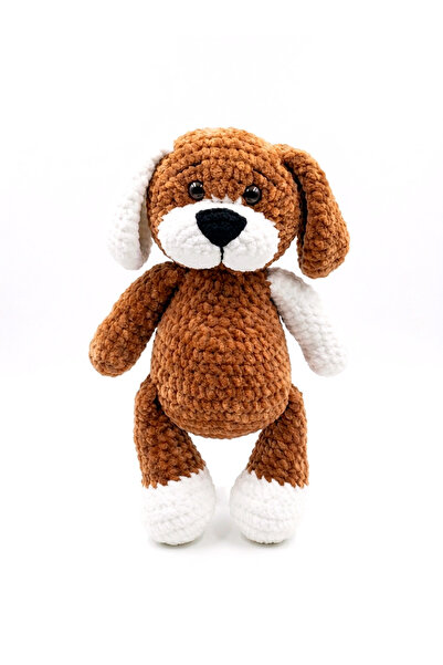 MİNOHOUSE Amigurumi Uyku Arkadaşı Kadife Köpek 37 cm.