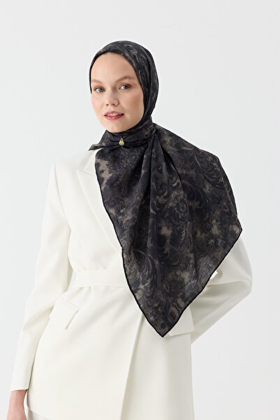 İpekhan Atmosphere Seren Scarf 4102 Dark Navy Blue Black