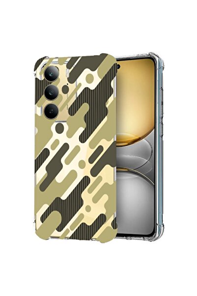 bestcase ¬Æ Husa pentru Realme C75, Anti Shock 1.5MM, Green Camouflage, Prote...