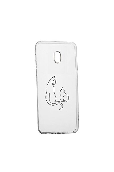 bestcase Θήκη σιλικόνης συμβατή με Nokia 1.3, Αφηρημένη Γάτα, ανθεκτική στη φ...