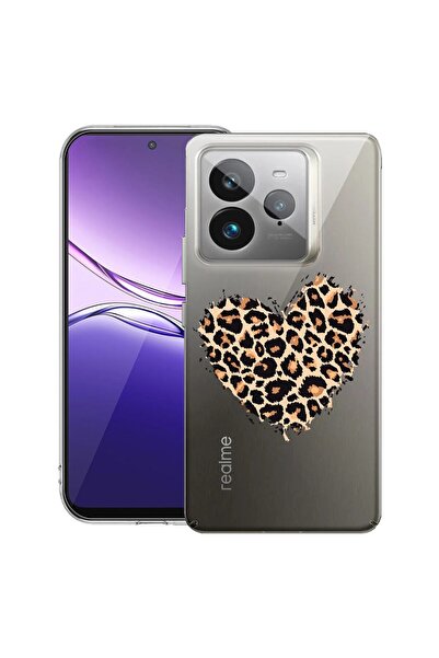bestcase ¬Æ Husa pentru Realme GT 7 Pro cu Design Leopard Heart, Clear Slim S...