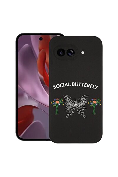 bestcase Тънък силиконов калъф за Google Pixel 9a, Социална пеперуда, 1926335...