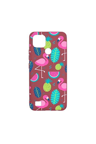 bestcase Θήκη σιλικόνης, Συμβατή με Realme C21, Φλαμίνγκο, ανθεκτική στη φθορ...