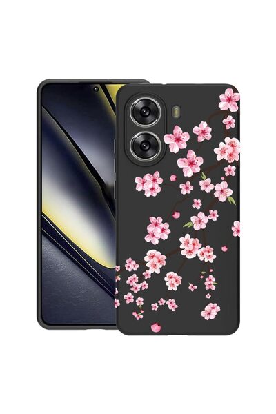 bestcase Θήκη για Poco X7 Pro 5G, Ιαπωνικό δέντρο κερασιάς, Λεπτή σιλικόνη 0....