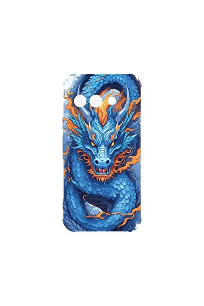 bestcase Калъф за Google Pixel 9a, BestCase® Anti Shock 1.5MM, Син дракон, Уд...