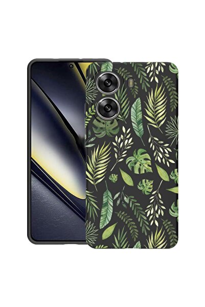 bestcase ¬Æ Husa pentru Poco X7 Pro 5G, Green leafs, Slim Silicon 0.8MM, Anti...