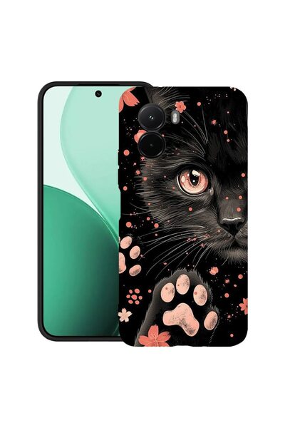 bestcase ¬Æ Husa TPU Ultra Slim Compatibila cu Poco M7, Black Cat, 3119618 B ...