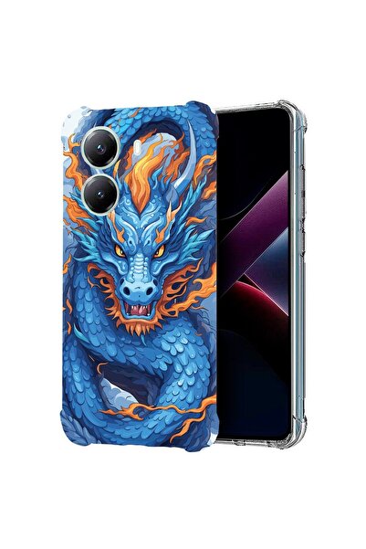 bestcase ¬Æ Husa compatibila Poco X7 Pro 5G, Anti Shock 1.5MM, Blue Dragon, P...