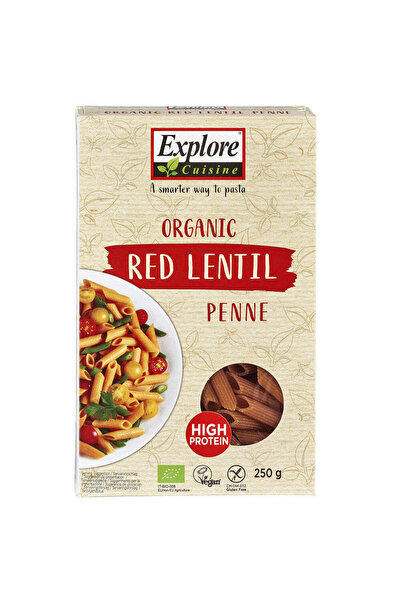 Explore Cuisine Penne cu linte roșie bio, fără gluten, vegan, 250 g