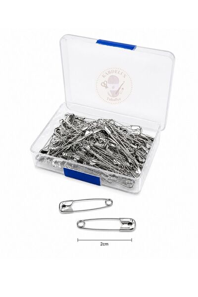 Kardelux 50’li Şeffaf Kutulu Çengelli İğne (2 cm)- Şal, Eşarp ve Kıyafet İçin...