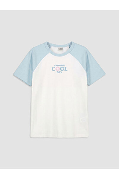 LC Waikiki Tricou pentru fete cu imprimeu text Sparkly Choices de la Shining ...