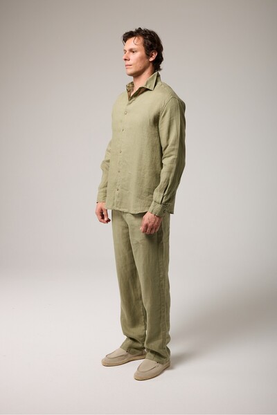 2512 Clothing Comfort Fit Linen Trousers
