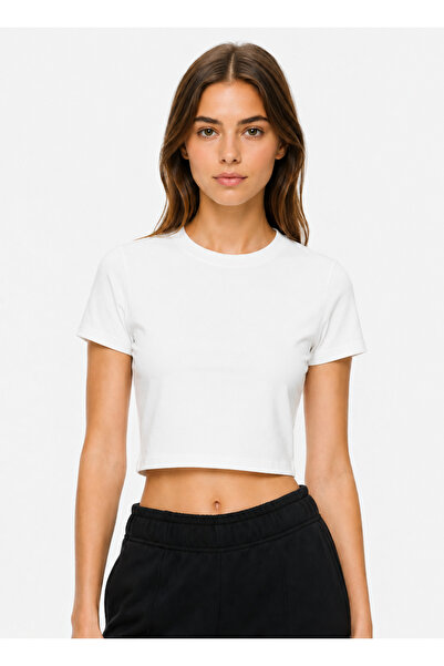 WANDER TAPESTRY Tricou de damă cu mânecă scurtă, croială scurtă, Basic |   Bl...