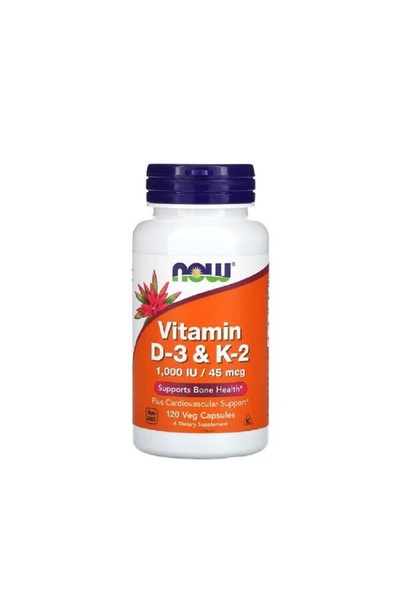 Now Foods Vitamin D-3 & K-2 120 capsule -
