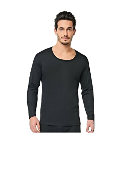 MarkaTurko Men's Thermal Tutku Black Top Winter Underwear
