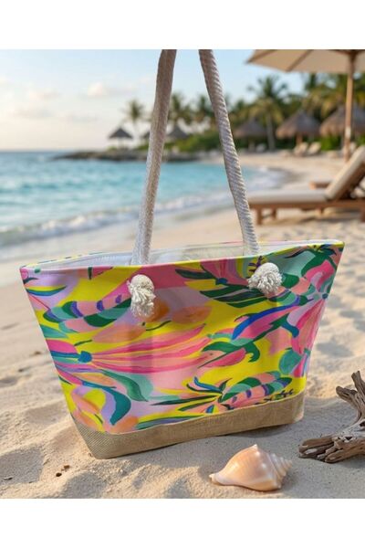 mikam Patterned Beach Bag 53*35 cm
