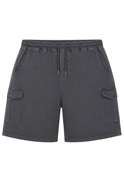 tambattal Pantaloni scurți din denim Lycra cu buzunare cargo, mărime mare